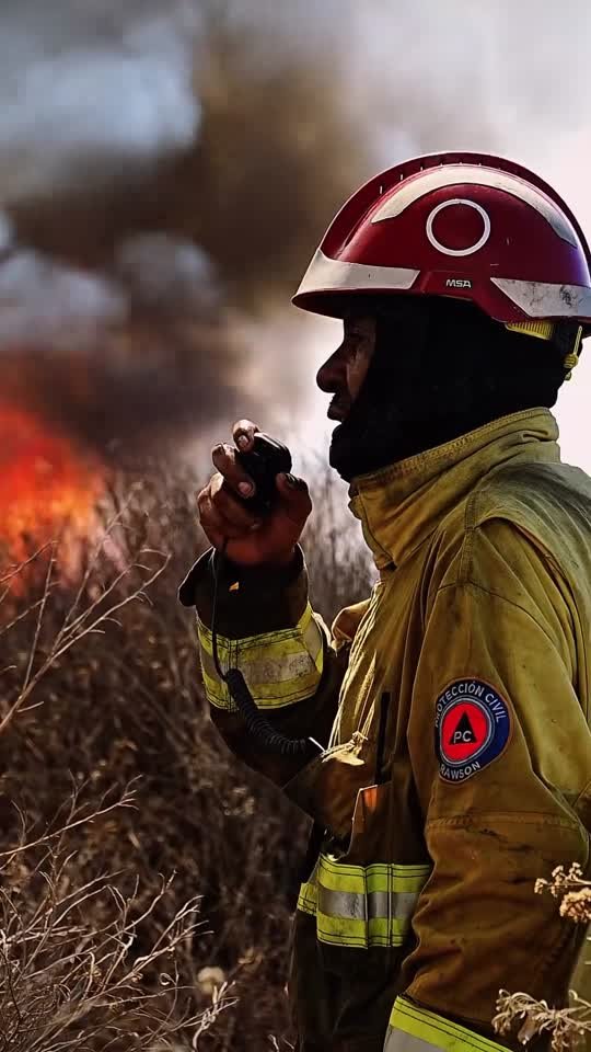 Cobertura audiovisual de un operativo de Protección Civil